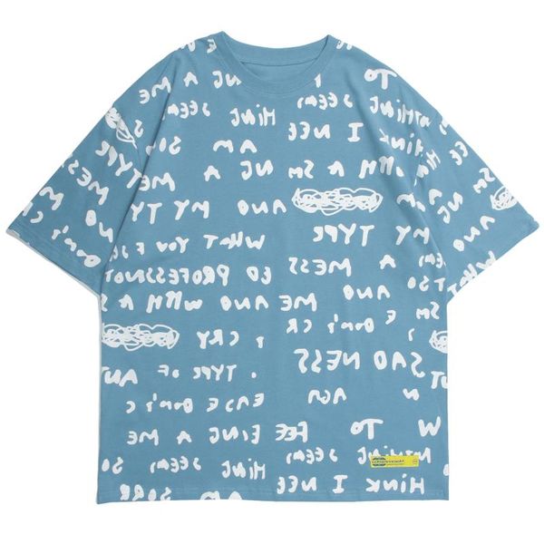 

men's t-shirts men streetwear t- hip hop harajuku letter printed t cotton casual 2021 summer short sleeve tshirt white shirt, White;black
