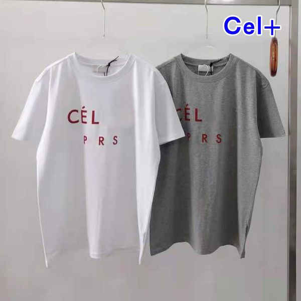 

fashion cel + red letter printing summer loose casual round neck simple t-shirt short sleeve, White