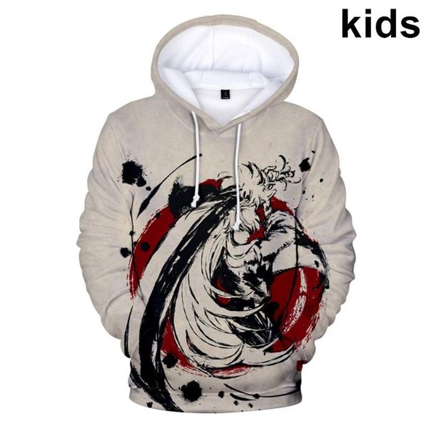 

men's hoodies & sweatshirts 2 to 14 years kids hoodie anime inuyasha 3d printed sweatshirt boys girls cartoon cosplay jacket children c, Black
