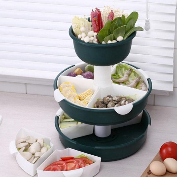 

storage baskets rotating household pot ingredient combination pot, vegetable platter, sink