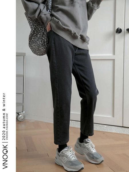 

autumn and winter high waist slim washed leg pants, Blue