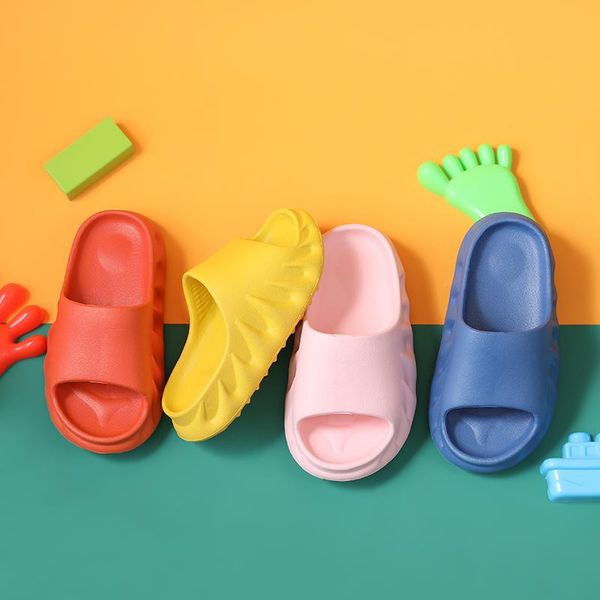 

slipper children' slippers summer beach swimming slides for boys girls waterproof antiskid bathroom kids flip flops eva soft baby shoe, Black;grey