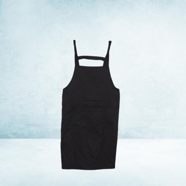 

pure color apron working apron kitchen cooking l fashion coffee (black)