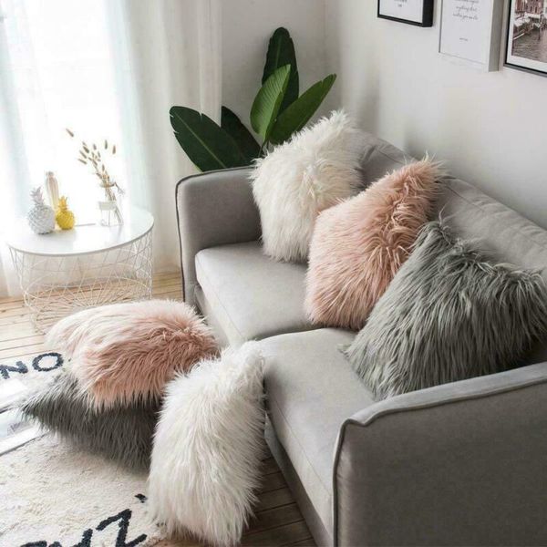 

cushion/decorative pillow home decor faux fur cushion cover covers decorative pillowcase furry