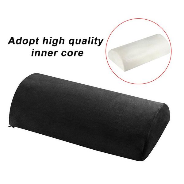 

pillow outdoor travel protable half moon bolster semi-roll ankle support lumbar neck pain relief memory foam pad 2