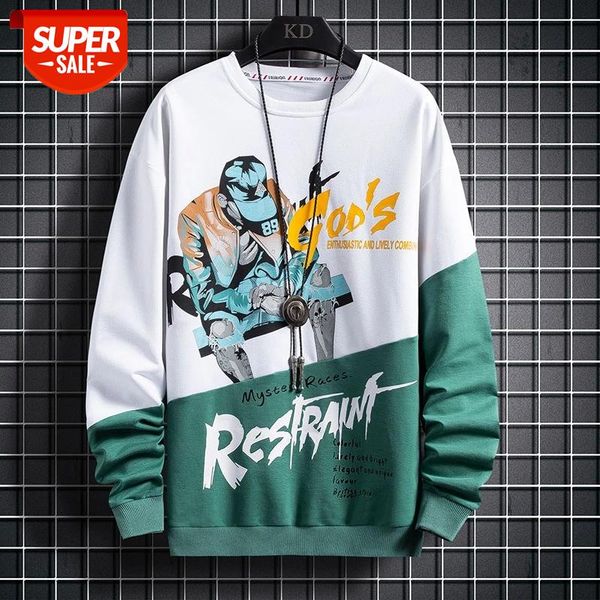 

japan style casual o-neck 2021 new patchwork hoodie sweatshirt men's thick fleece style hip hop high streetwear clothing #677d, Black