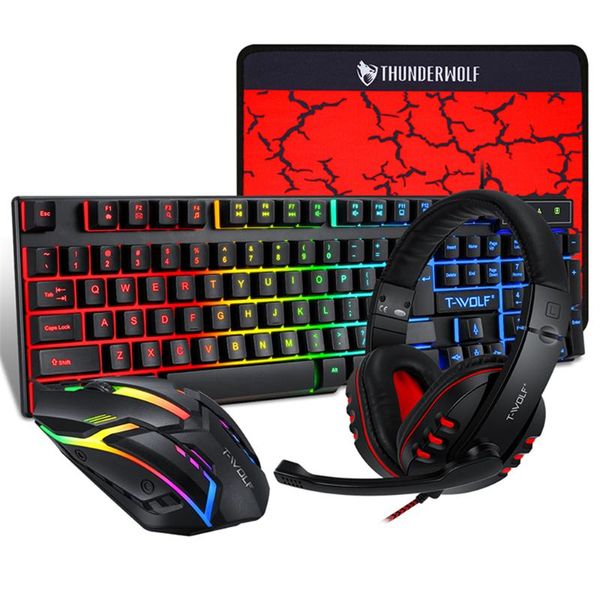 

keyboard mouse combos computer gaming sets backlit and headset pad rgb optical keyboards headphones for pc gamer