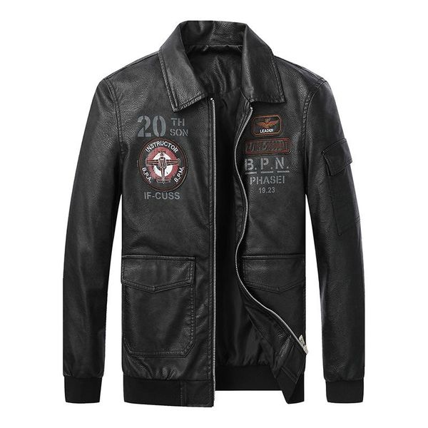 

men's jackets windbreaker printed leather jacket for men style outdoor outwears windproof spring autumn clothing coat 470490, Black;brown