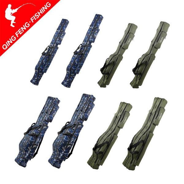 

fishing accessories ourdoor canvas foldable bag oxford cloth folding rod reel tackle storage bags 2/3 layer