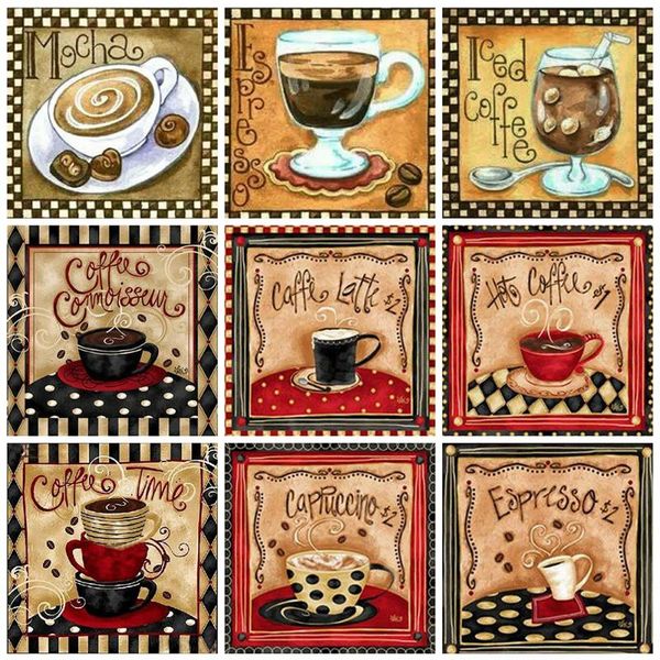

diamond painting huacan kit cartoon 5d diy embroidery sale coffee full mosaic handmade gift