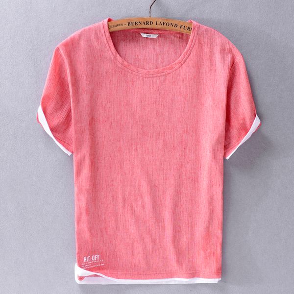 

2021 new novo estilo algodo e linho camisa da marca t-shirt dos vero melancia slida camisas de t para homens tshirt m8tg, White