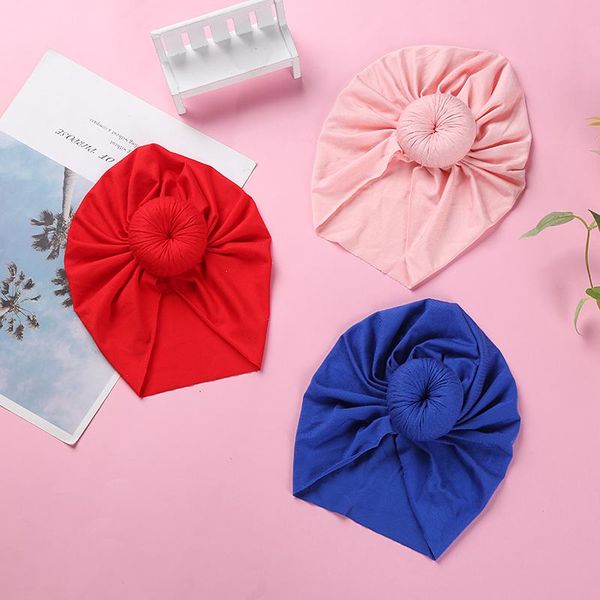 

caps & hats baby hat for borns donut beanies kids and girl cap color candy turban boys po hair accessories bonnets, Yellow