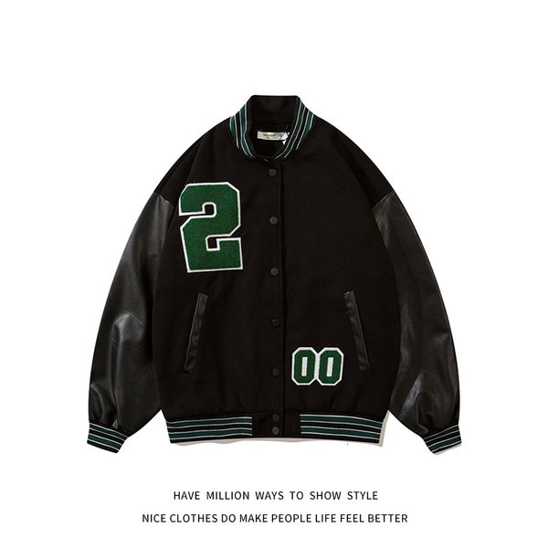 

men's jackets and women's pilot baseball jacket, vintage men's jacket, broken design, street clothes, Black;brown