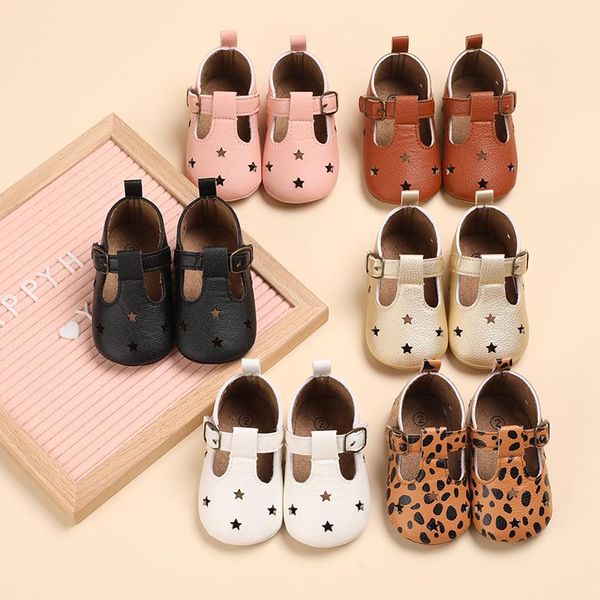 

first walkers spring and autumn style baby stars comfortable breathable soft rubber sole non-slip 0-18 months of born toddler shoes