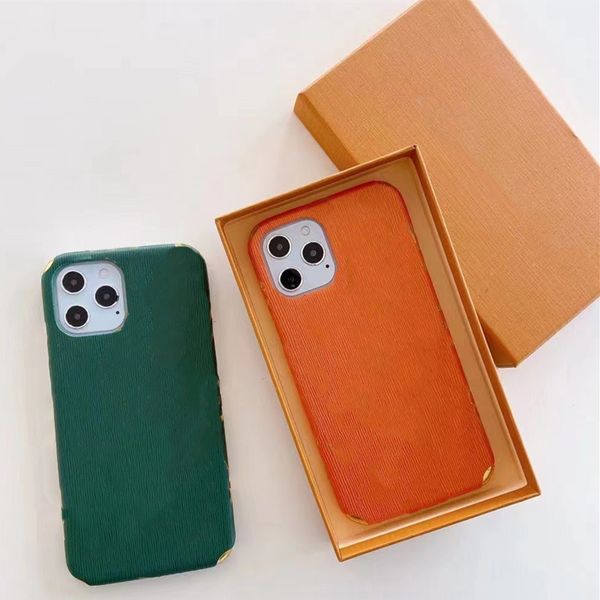 

fashion designer phone cases for iphone 13 13pro 12 12pro 11 pro max xs xr xsma 8plus embossed leather gold stamping letters luxury case cov