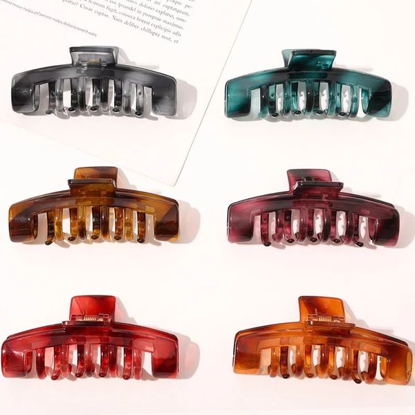 

acrylic claw clip large barrettes crab transparent women hair claws bath clip ponytail clip for girls hair accessories gift, Slivery;golden