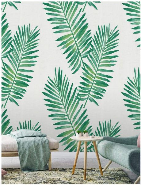 

wallpapers luckyyj contact paper tropical palm peel and stick wallpaper removable green white self adhesive decorative wall sticker