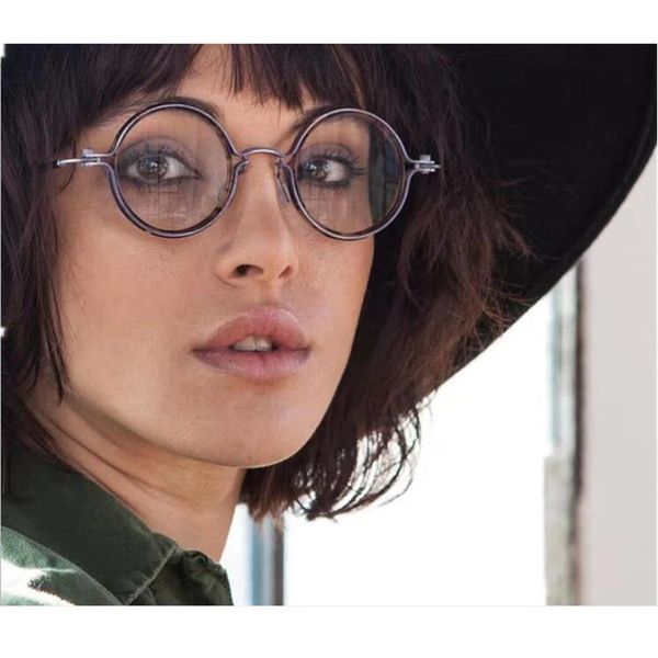 Japan Design Ultralight Round Titanium Alloy Glasses Frame Retro-Vintage fatto a mano TAVT Fullrim49-23-145 per custodia completa per occhiali miopia da prescrizione