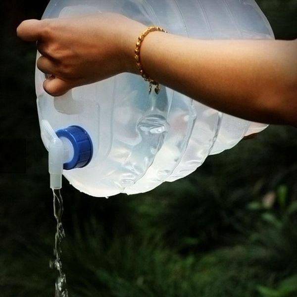 

car organizer 3l home picnic bbq portable creative outdoor tourism folding bucket plastic bottles withtaps tap water bottle