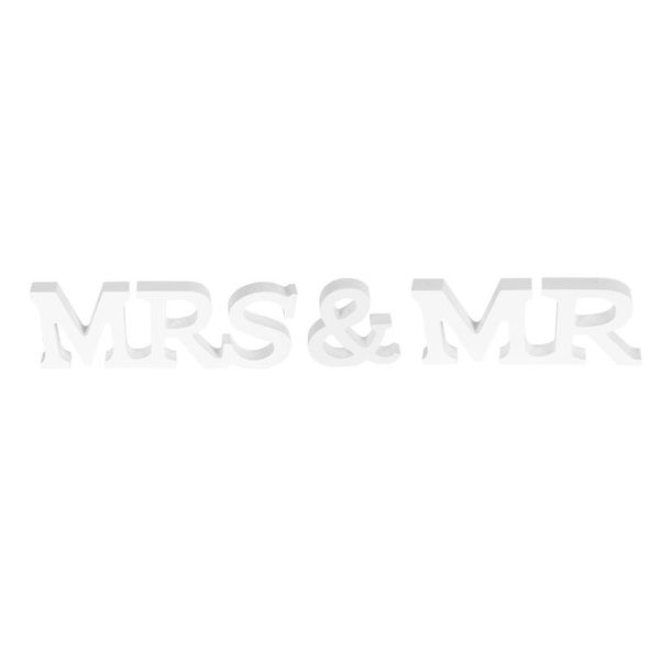 

party decoration 1 set wooden & mrs statue wedding decor romantic letter