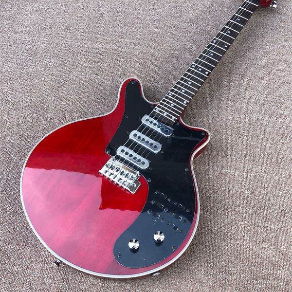 

special-shaped guitar, 6-string guitar, korean accessories, peach blossom core wood, brown paint guitars guitarra