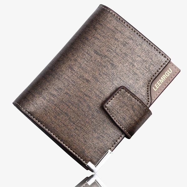 

wallets men's leather male short purse holder wallet, Red;black