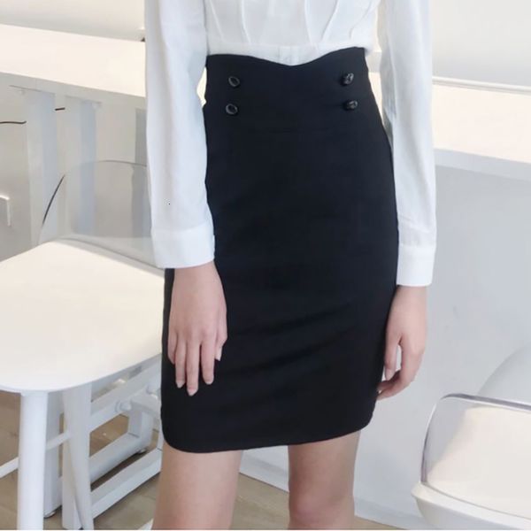 

spring ladies professional skirts waist black women's sheath skirt thin one-step pencil ta924 a3km