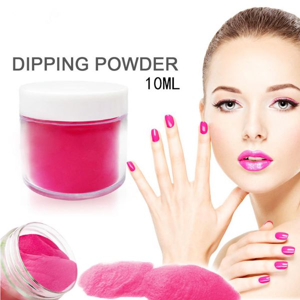 Kit di strumenti per immersione di colori rosa nudo brillante 4 in 1 Set 10 g / scatola 16 ml Base Top Coat Attivatore Dip Polveri Unghie Colore