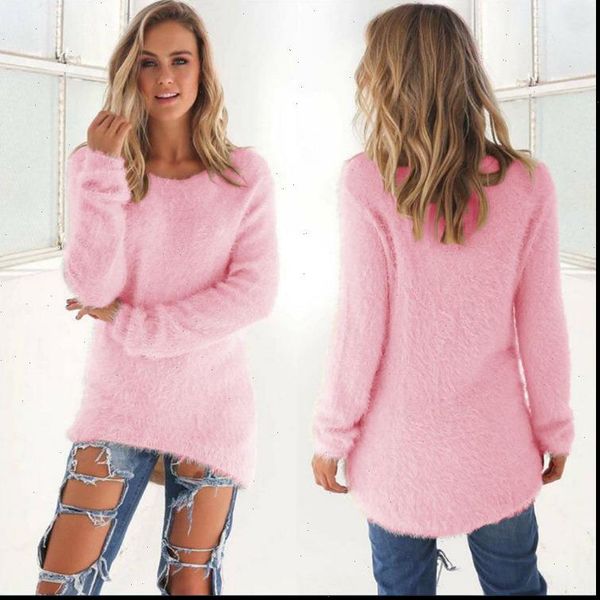 

womens long sleeve pullovers loose fluffy fuzzy jumper sweater casual solid color mohair tunic pullover baggy, White;black