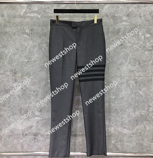 2021 мода TB брюки мужские повседневные костюмы серые полосатые весной и осенние формальные брюки