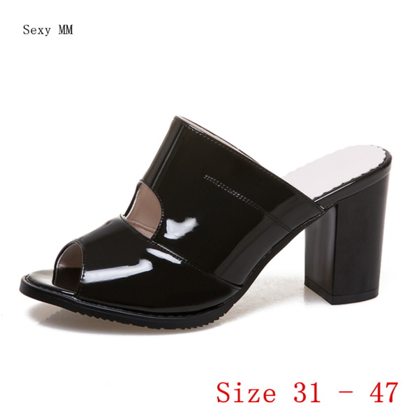 

sandals women high heel shoes woman heels gladiator pumps small plus size 31 32 33 - 40 41 42 43 44 45 46 47, Black
