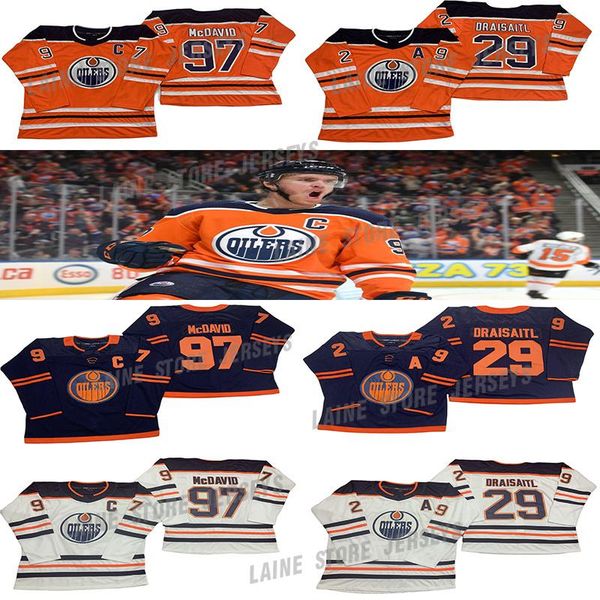 

edmonton oilers jerseys 97 connor mcdavid 74 ethan bear 29 leon draisaitl 99 wayne gretzky 93 nugent-hopkins size s-3xl hockey jerseys, Black;red