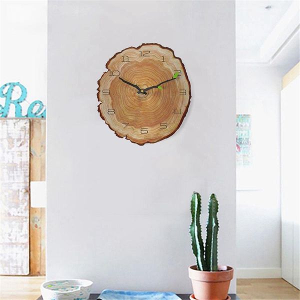 

wall clocks 12 inch vintage decor arabic numeral design rustic country nordic style wooden decorative round clock