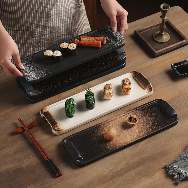 

dishes & plates ceramic plate western snack breakfast household tableware creative rectangular dish sushi