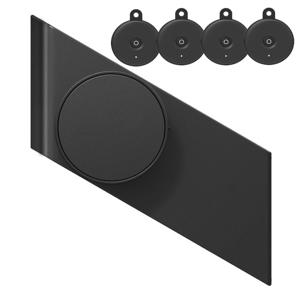 

black sherlock s3 smart lock home keyless lock easy to attach smart electronic wireless app phone control with 4pc keys