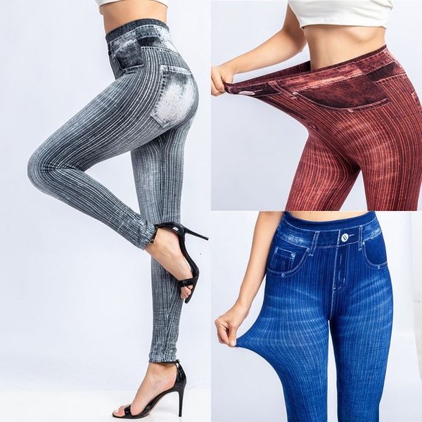 

2021 new effects color pockets high tail elastic tail-stretched slender ny jeans women fashion random pencil stretchy jeggings, Blue