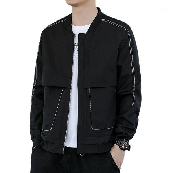 

men's jackets denim jacket,jean jacket,fall and winter jacket, solid color, round collar, zipper door guard,baseball uniform,m-4xl, Black;brown