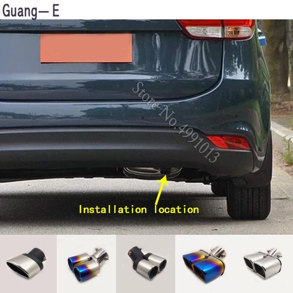 

manifold & parts car stickers body cover muffler exterior back end pipe dedicate exhaust tip tail outlet ornament 1pcs for kia carens 2013-2