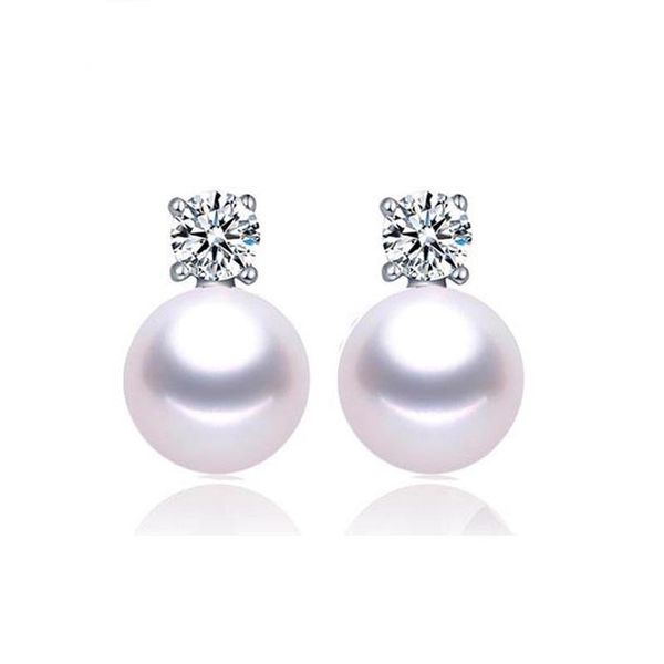 

925 silver princess freshwater pearl earrings accessories earrings, Black