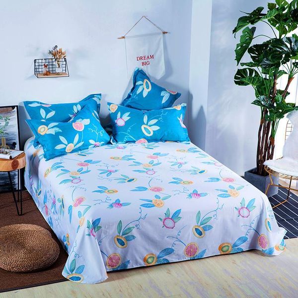 

sheets & sets 100% cotton fruit flat sheet for children adults single double bed bedsheets (no case) xf723-20
