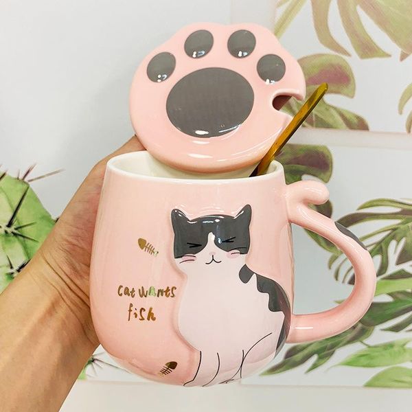 

mugs cat mug cute coffee cup ceramic restaurant tea milk