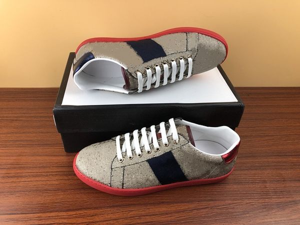 

shoes for women men real leather fashion casual sneakers with box 35-48, Black