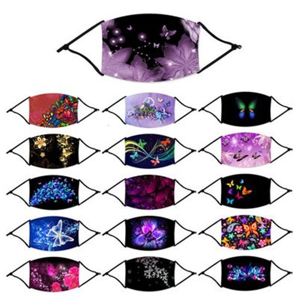 

mask butterfly personality pattern dust-proof printing can insert pm2.5 filter element repeatedly wash mask
