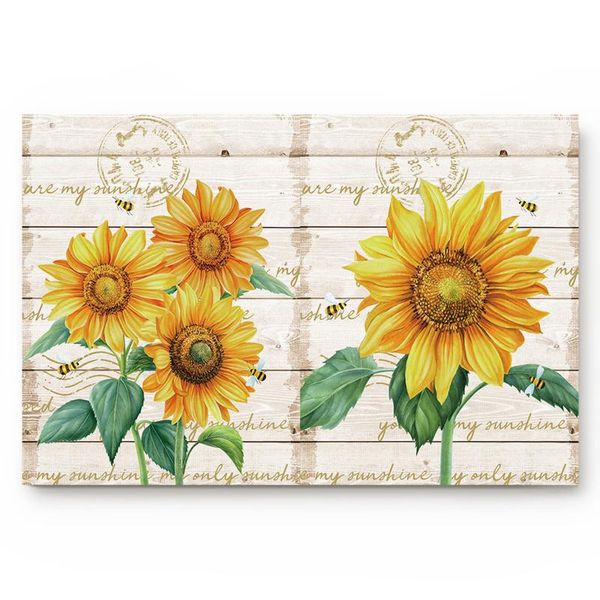

carpets farm sunflower bee home doormat bathroom entrance rugs antislip foot pad kitchen living room indoor carpet