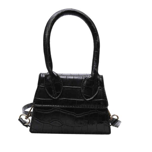

2022 fashion women's bags luxury handbags designers small fresh messenger square stone grain one shoulder