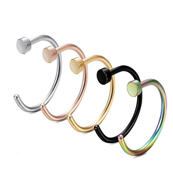 

5-piece set of stainless steel false nose ring lip nail puncture accessories