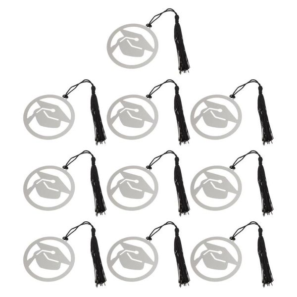 

10pcs creative metal bookmarks doctoral cap bookmarks delicate