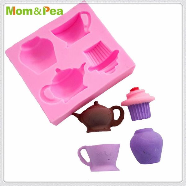 

cake tools mom&pea mpa1903 pot shaped silicone mold decoration fondant 3d grade