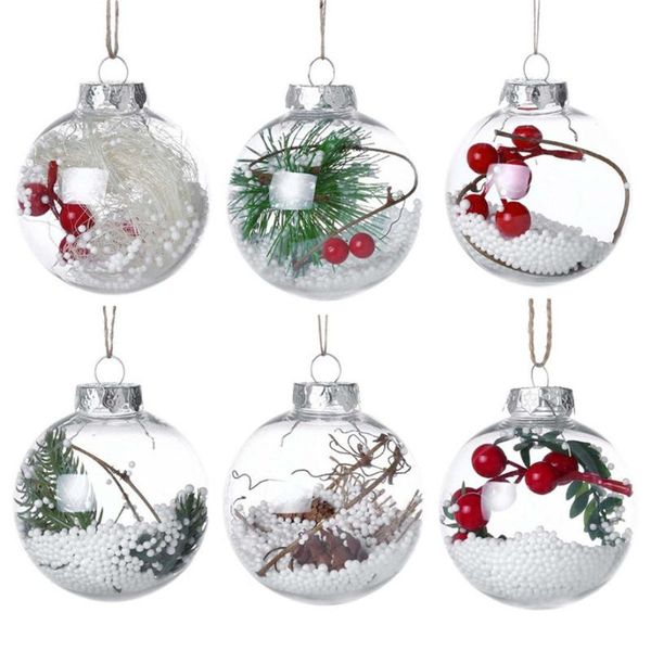 

party decoration christmas tree decor ball 8cm 6pcs home pendant hanging ornament 1021#30