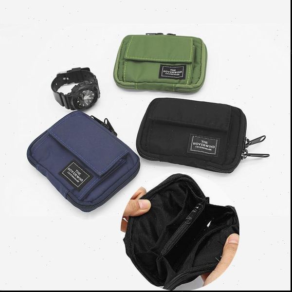

japan style nylon wallets man zipper short waterproof handbag casual student youth small purse, Red;black